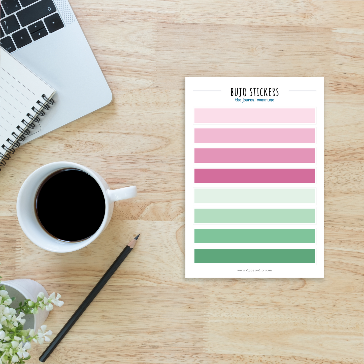BUJO Sticker Sheets – Washi Strips & Circle Stickers
