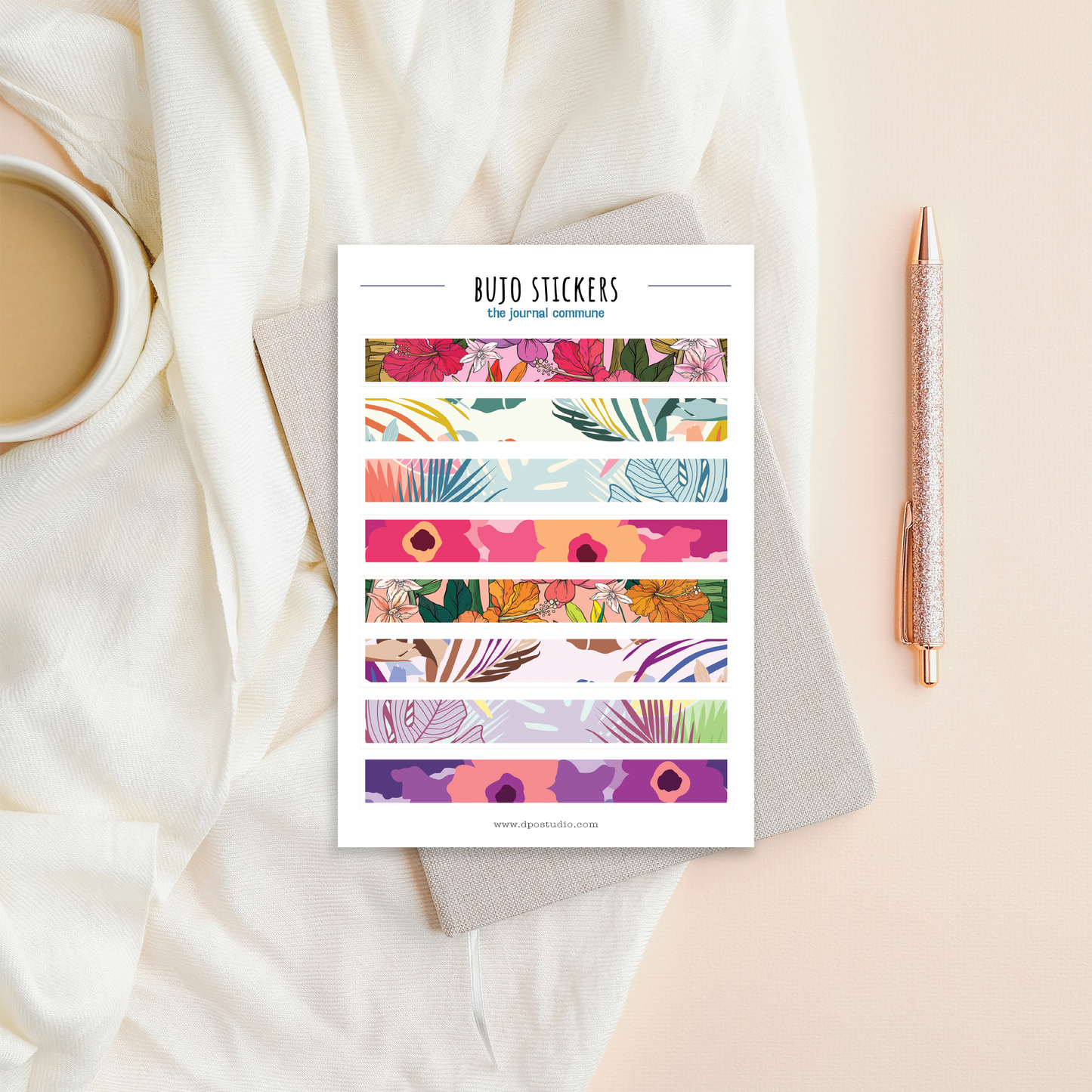 BUJO Sticker Sheets – Washi Strips & Circle Stickers
