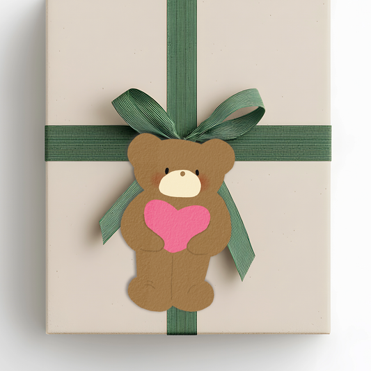 Greeting Card Die Cut | Teddy Bear Love Hug