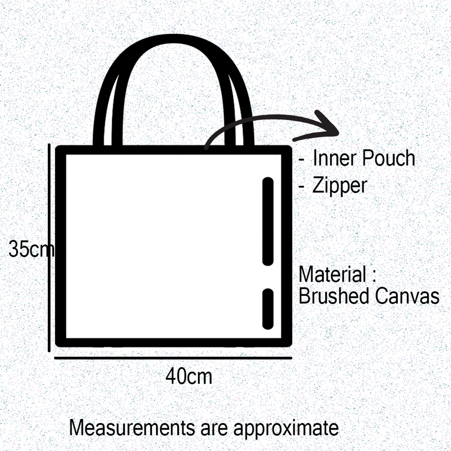 Tote Bag | Farmers Market Illustrated Canvas Tote