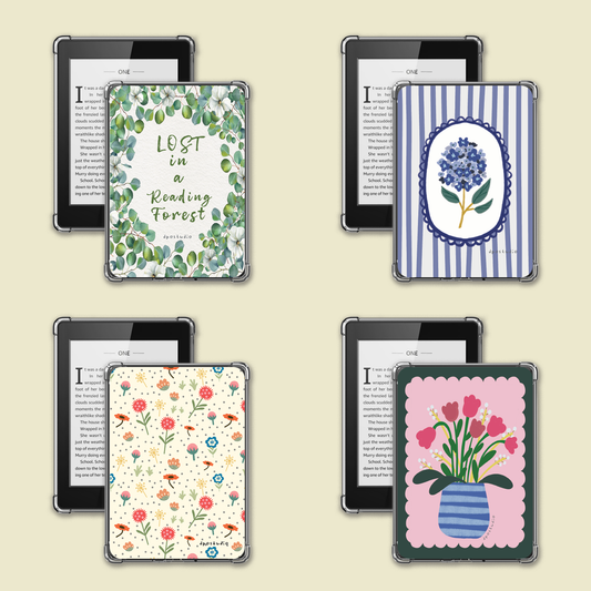 Clear Case Insert | Leaves & Florals | Kindle Compatible