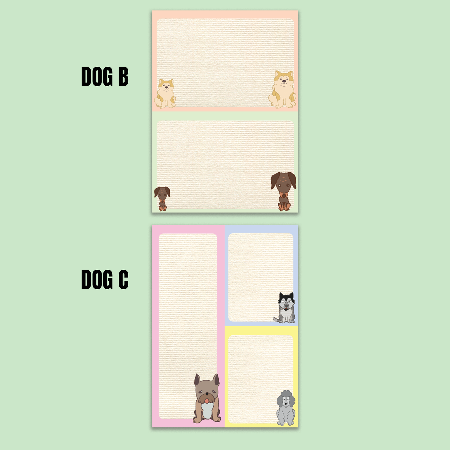 A5 Trimmable Loose Note Papers | Cats & Dogs | Journal & Memo Slips