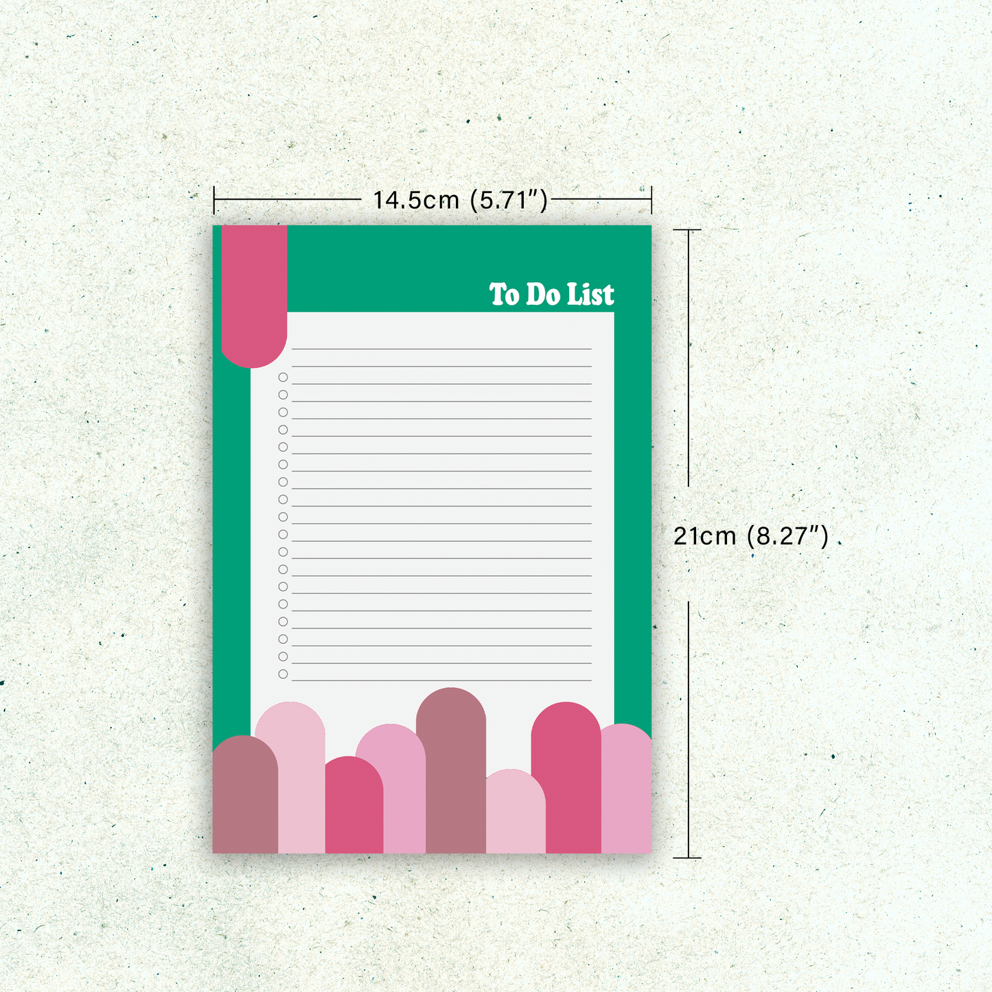 Pink Green A5 Customise Notepad