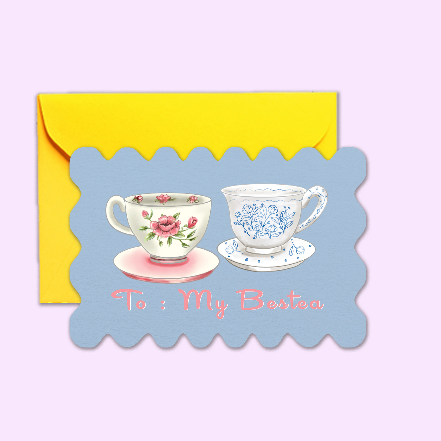 Greeting Card Die Cut | My Bestea Best Friend Gift Card