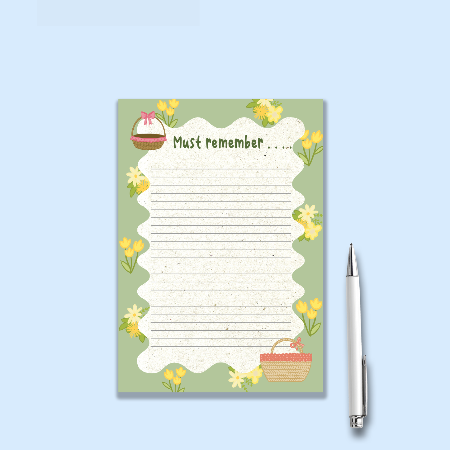 Notepad A5 Size | Meadows Must Remember To-Do Planner