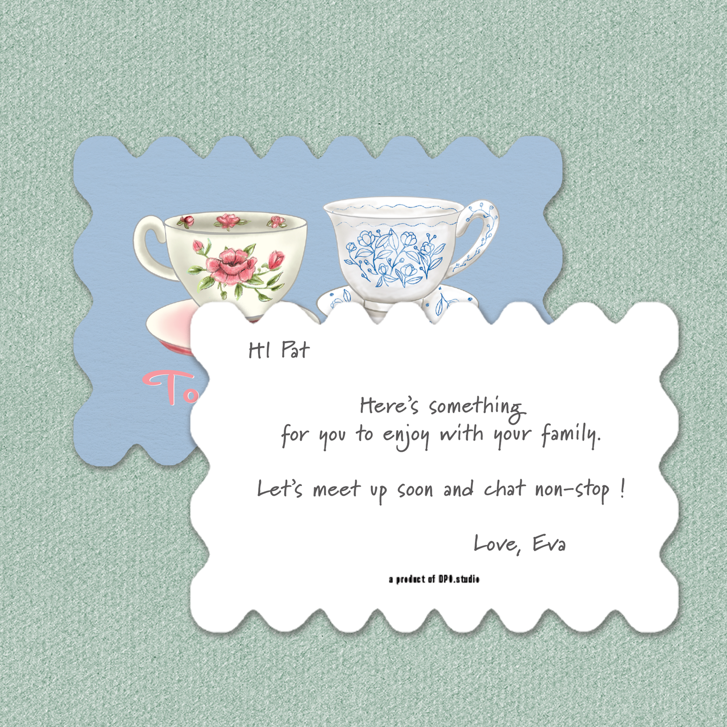 Greeting Card Die Cut | My Bestea Best Friend Gift Card