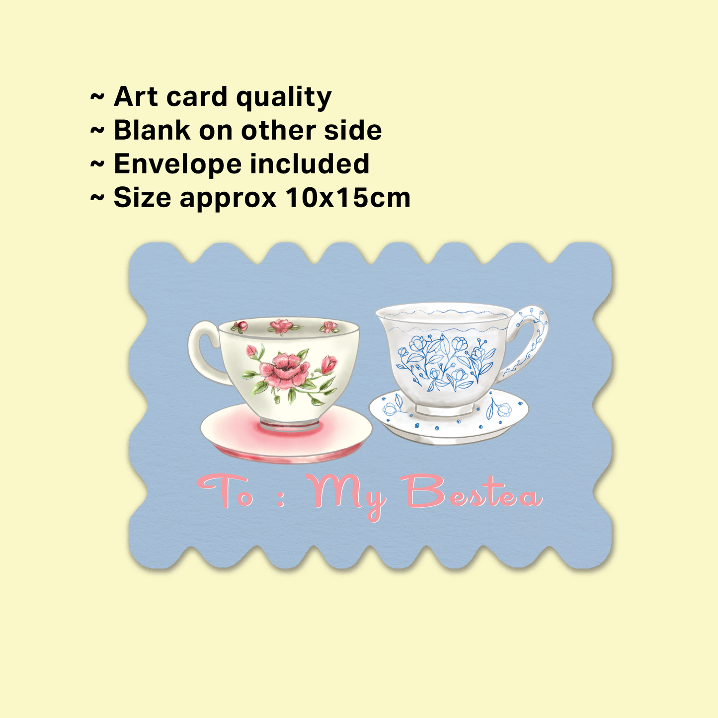 Greeting Card Die Cut | My Bestea Best Friend Gift Card