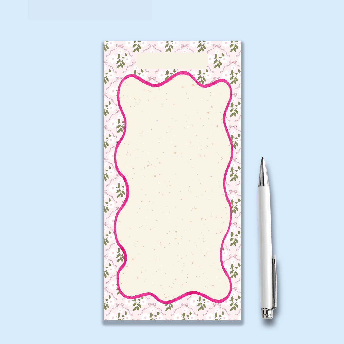Notepad Slim Size | Pink Florals