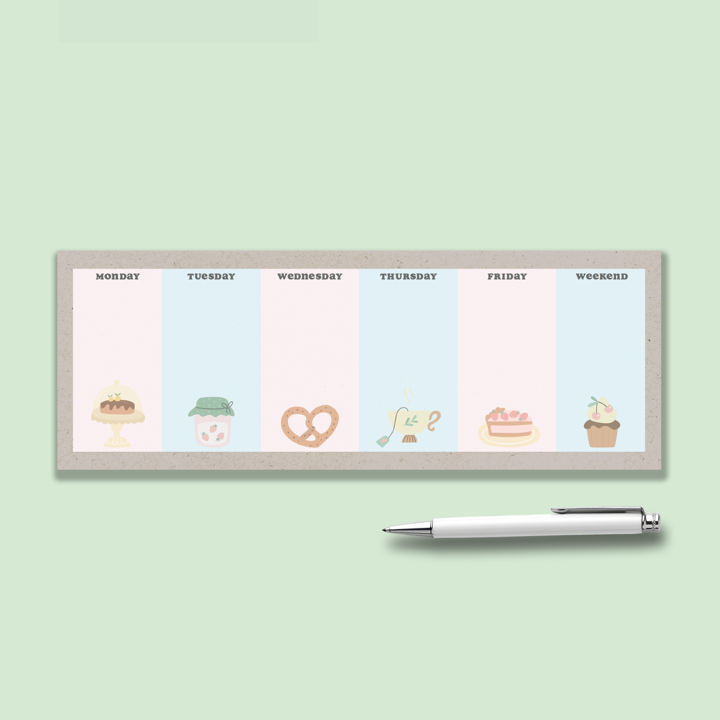 Notepad Weekly Planner | Keyboard Size Afternoon Tea