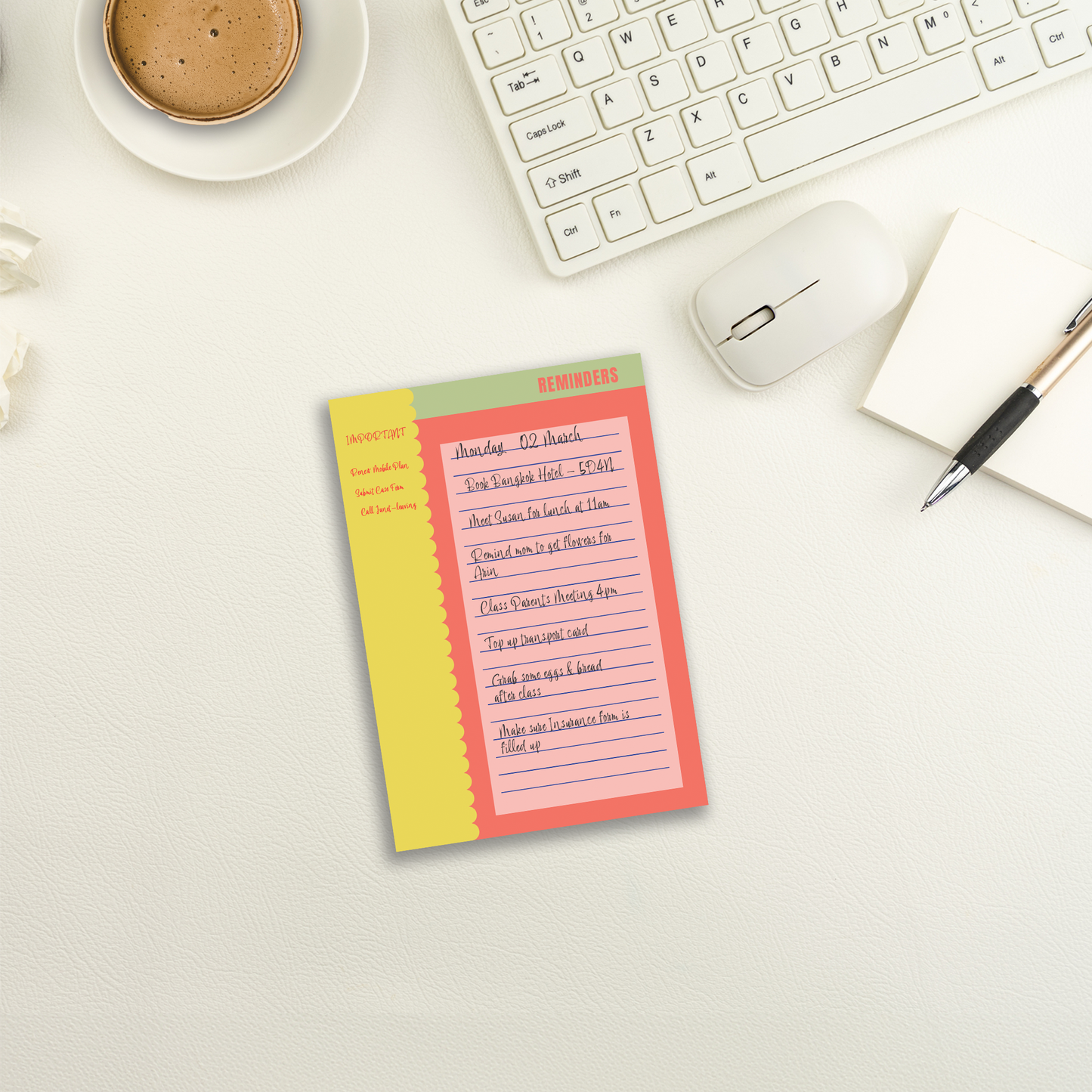 Personalise and Customise A5 Scallop Edge Notepad