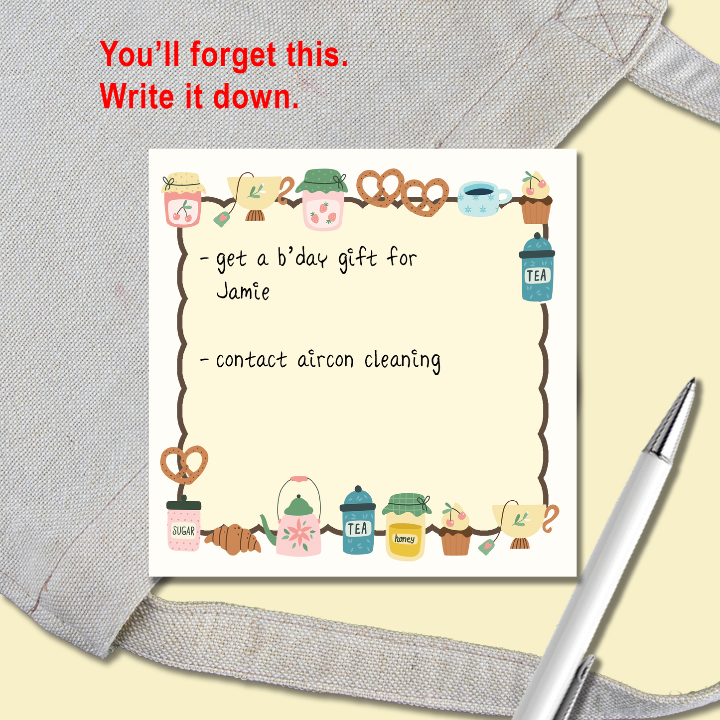 Notepad | Pocket Size Afternoon Tea Memo Pad