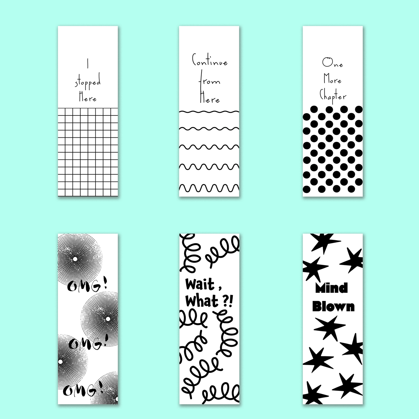 Bookmark Bundle | Black & White Aesthetic Cards