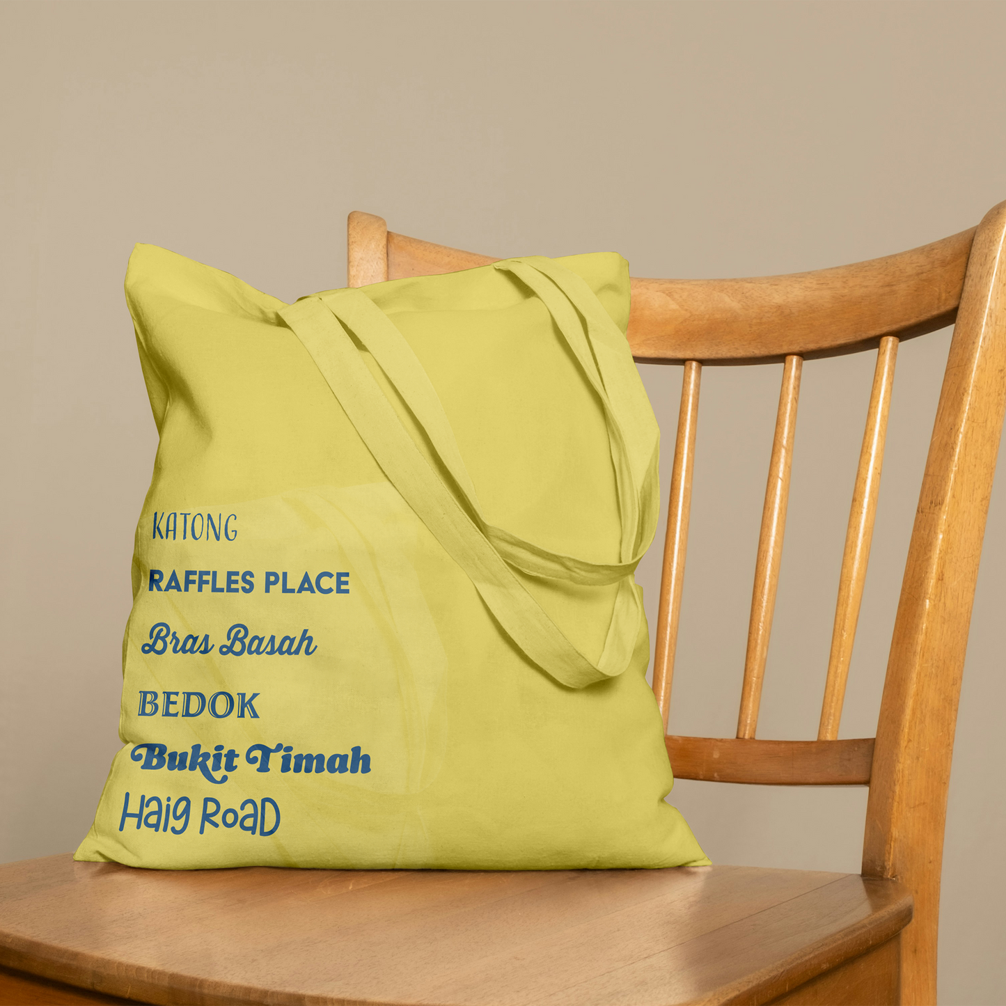 "My Fav SG Areas" Customise Canvas Tote Bags