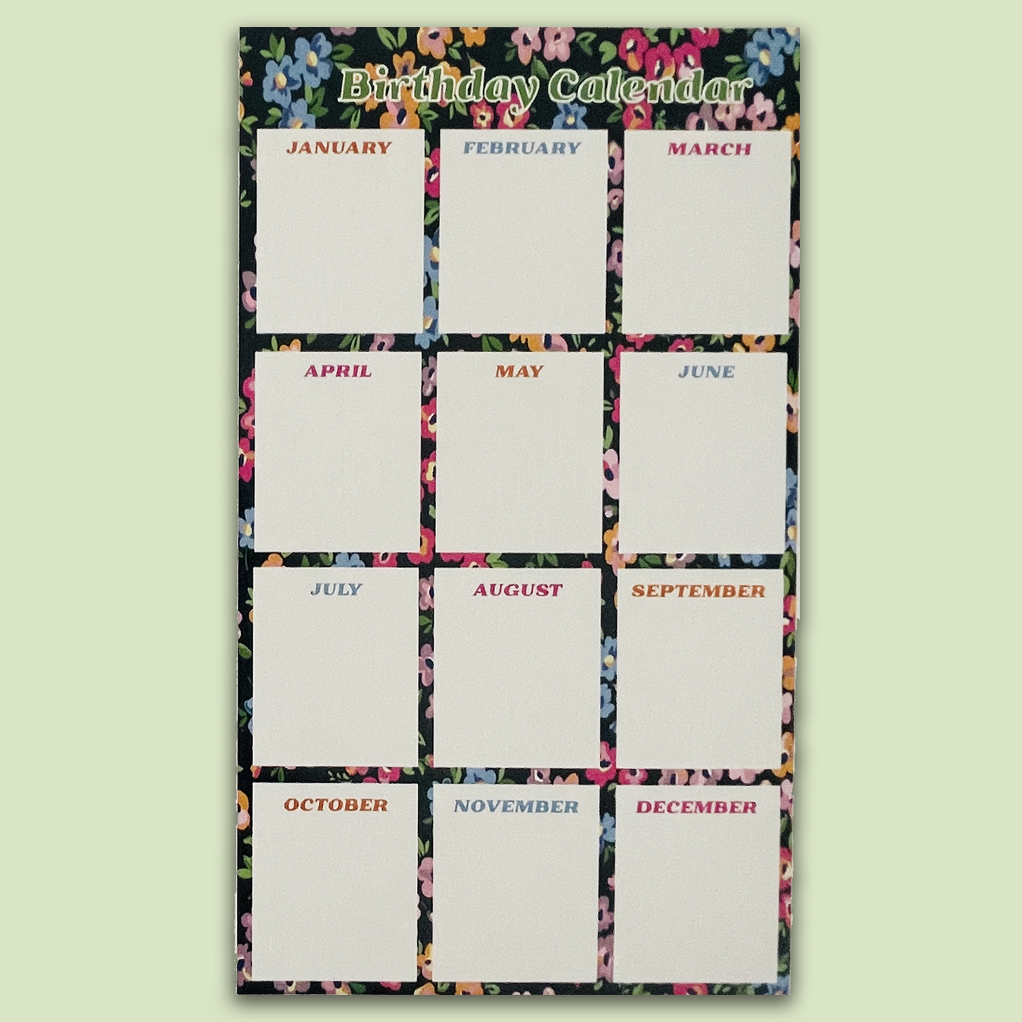 Sticker - Birthday Calendar Page Patch for Journals & Planners