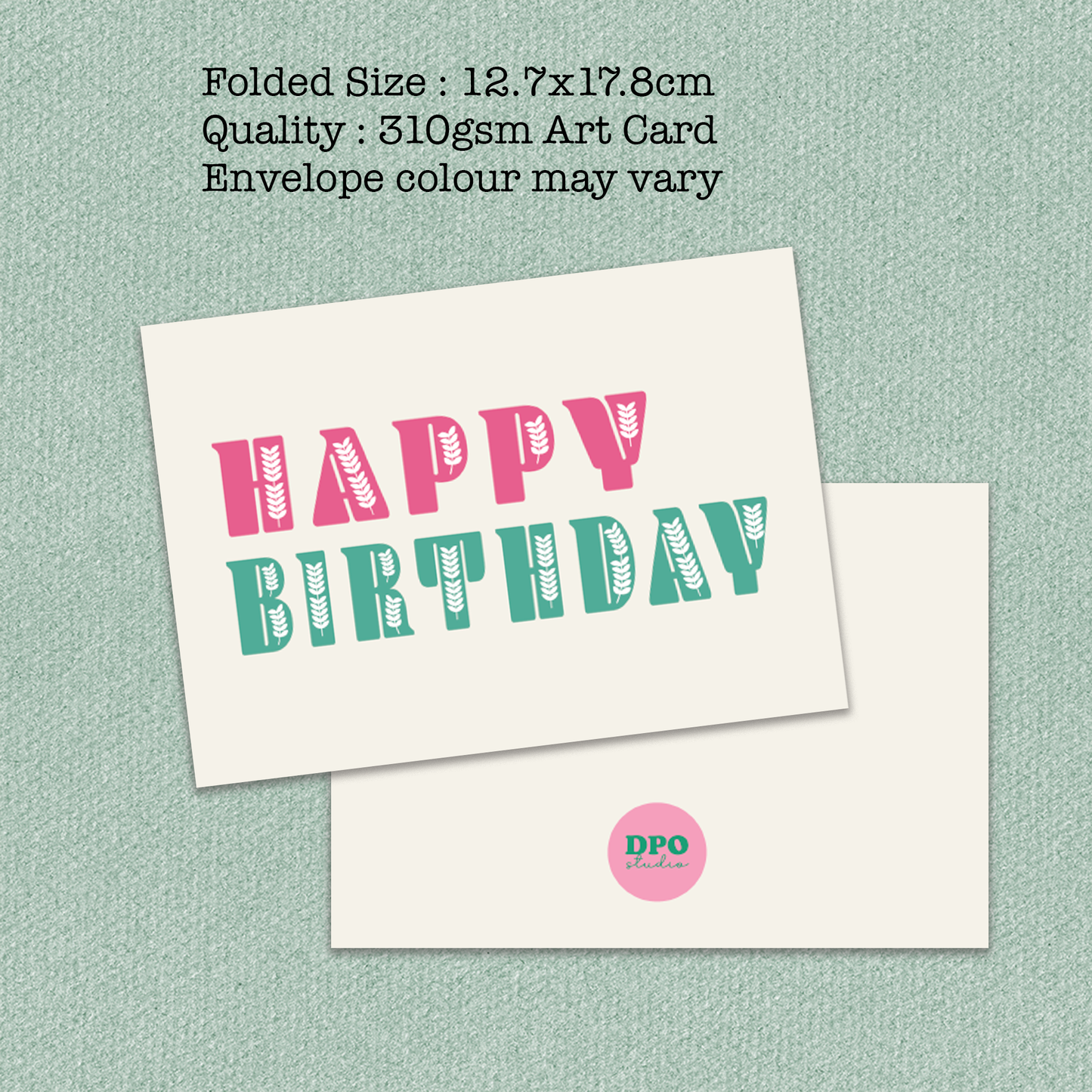 Greeting Card Folded | Happy Birthday | Cute & Whimsical