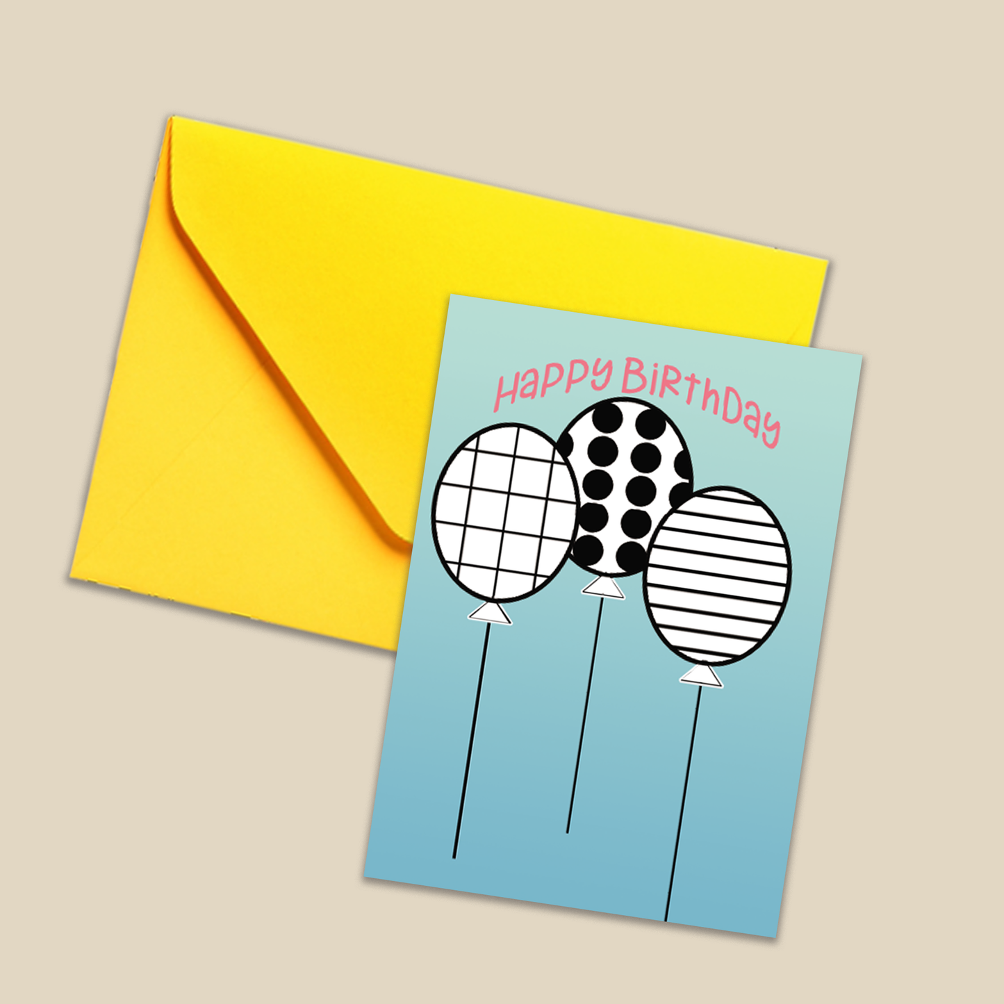 Greeting Card Folded | Happy Birthday | Cute & Whimsical