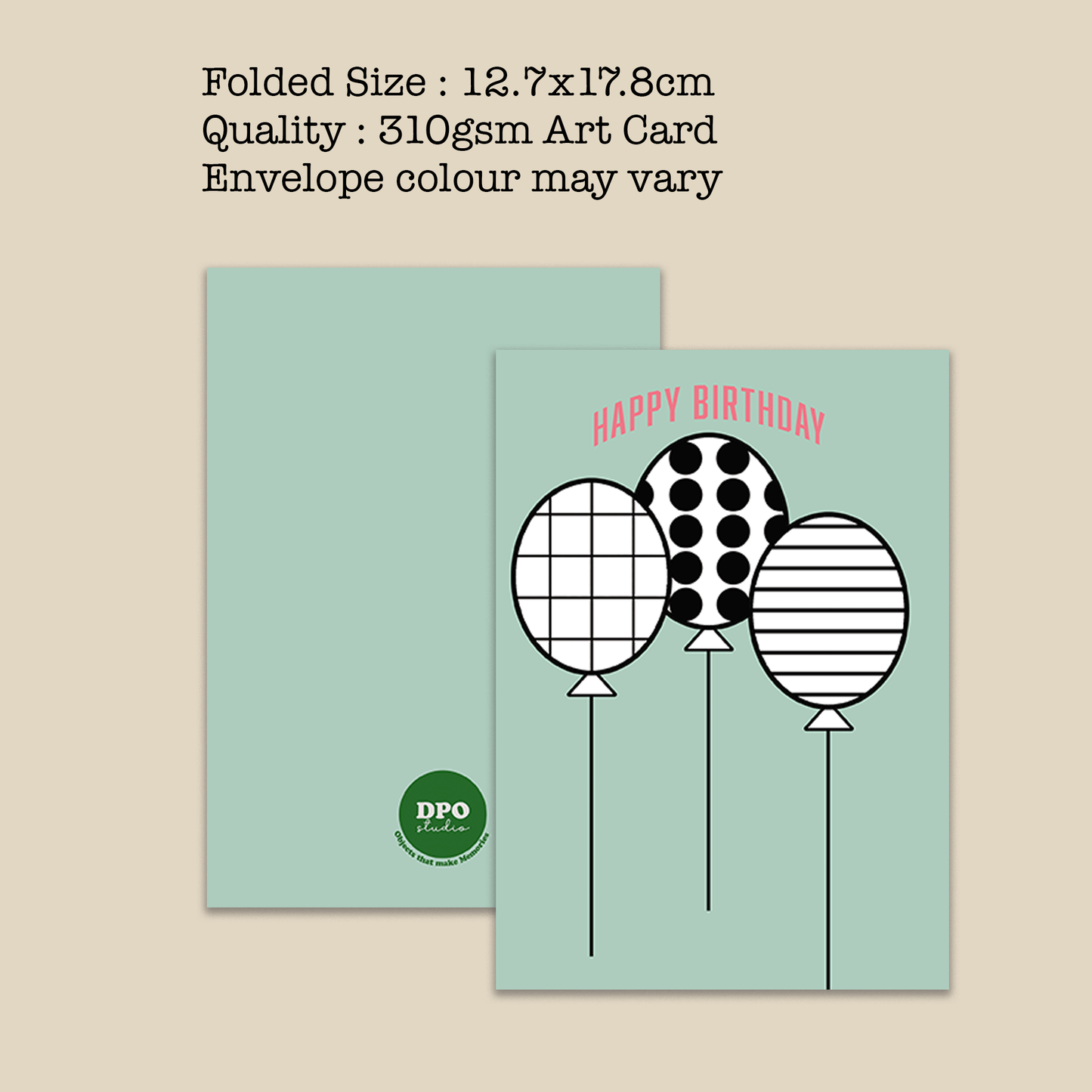 Greeting Card Folded | Happy Birthday | Cute & Whimsical
