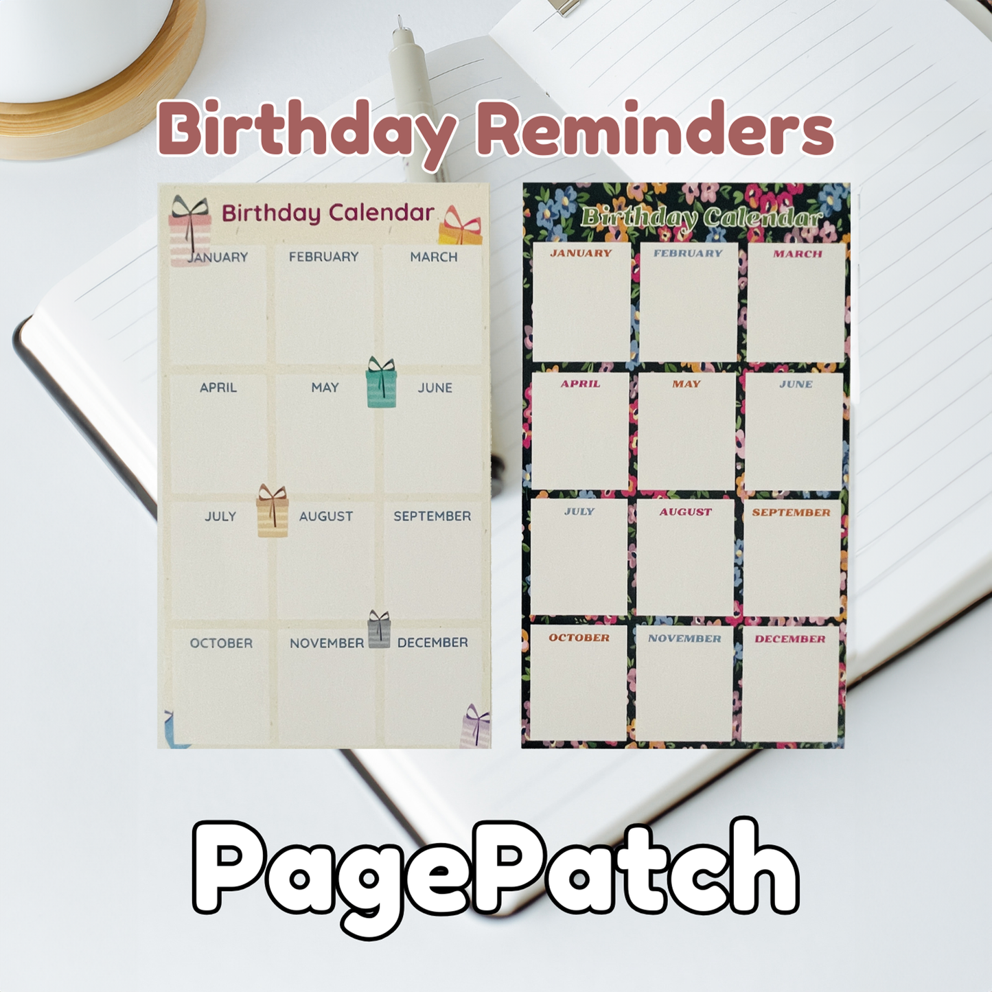 Sticker - Birthday Calendar Page Patch for Journals & Planners