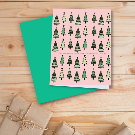 Merry Christmas Trees Card