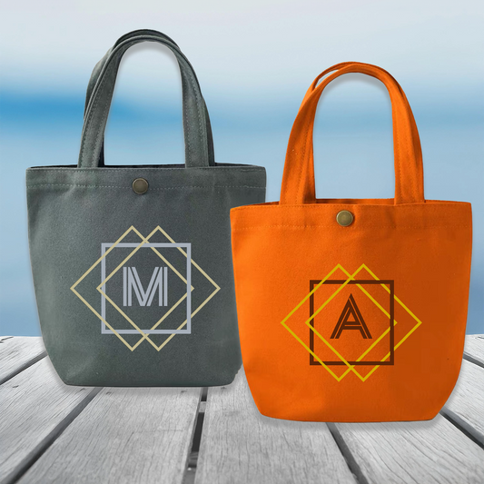 Personalised Classic Monogram Small Tote Bag
