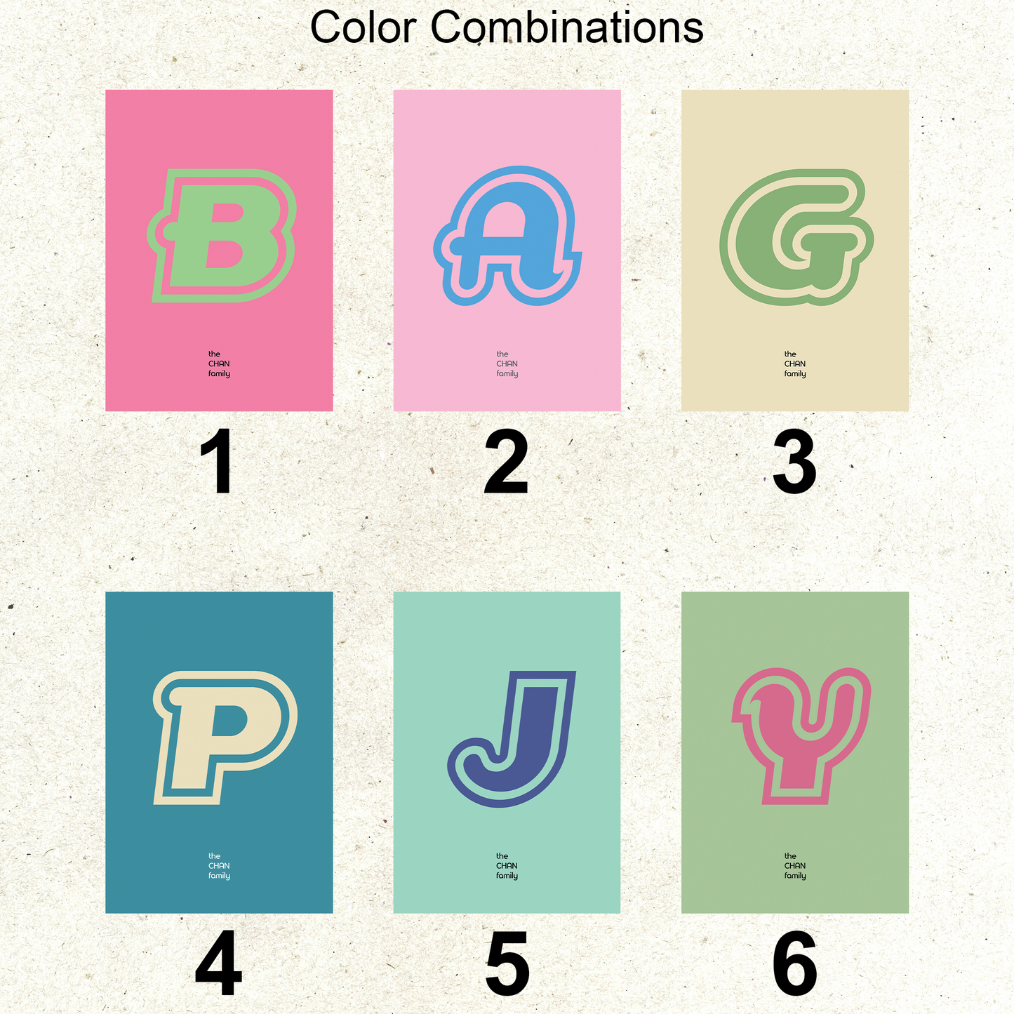 Personalised Monogram Posters - Fun Series