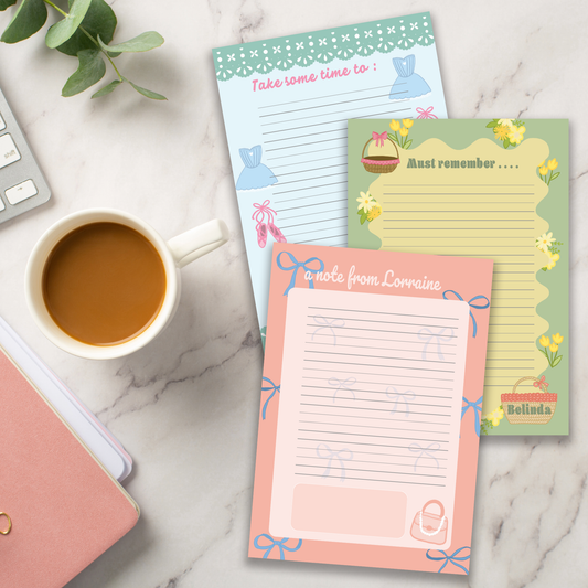 Coquette themed Notepads - Pretty & Practical