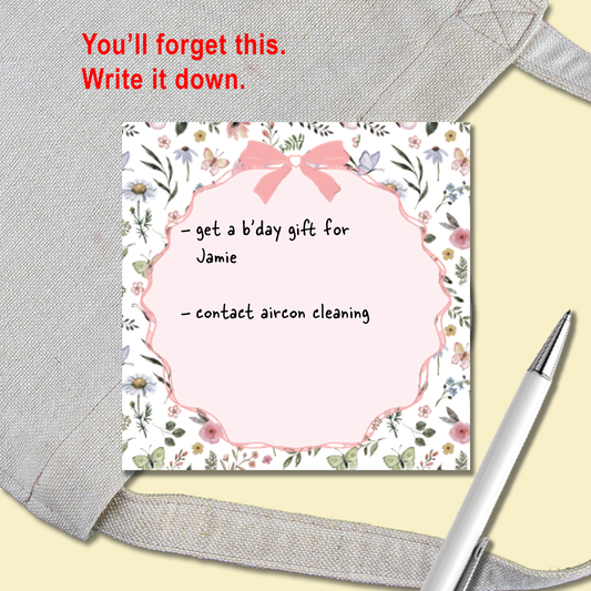 Notepad Pocket Size | Cottage Florals