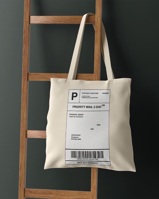 Canvas Tote Bag | Courier Bill Print | Funny Aesthetic Everyday Bag