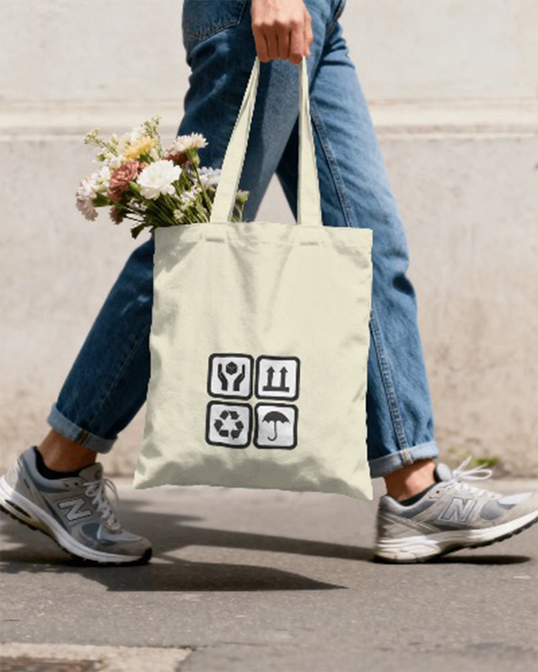 Tote Bag Canvas | Courier Bill Print | Funny Aesthetic Everyday Bag