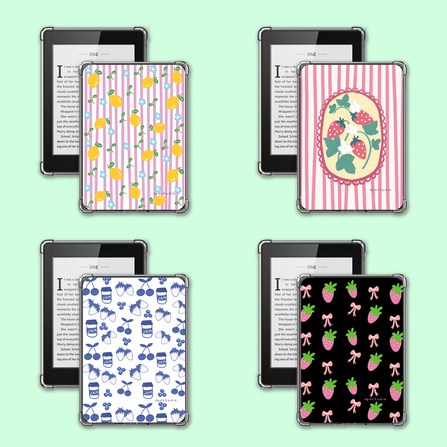Clear Case Insert | Citrus & Berries | Kindle Compatible