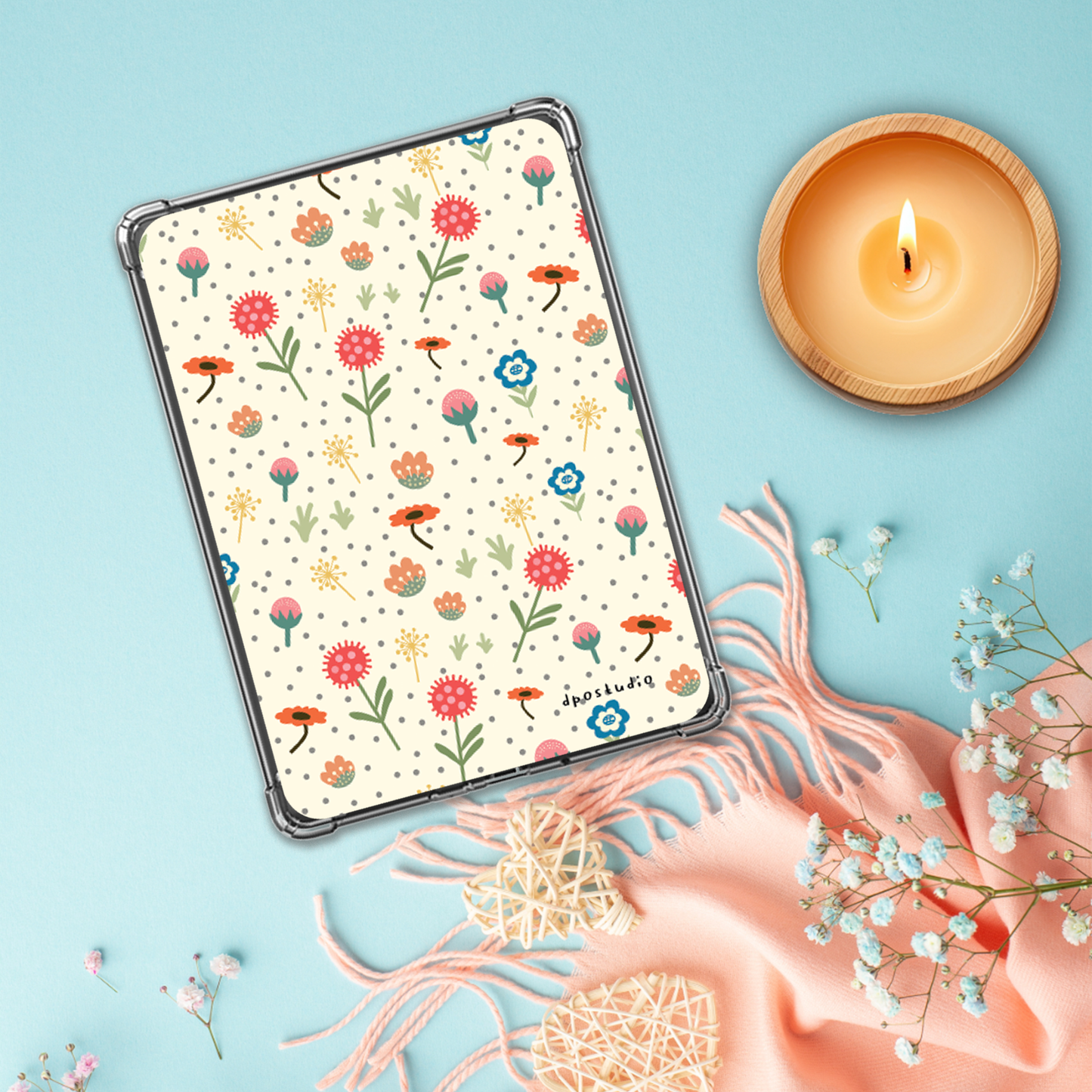 Clear Case Insert | Leaves & Florals | Kindle Compatible