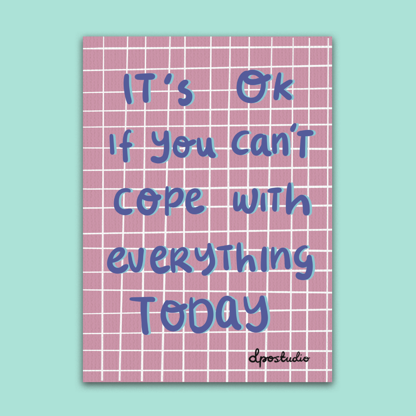 Art Print | It's OK Handwritten Typography Poster