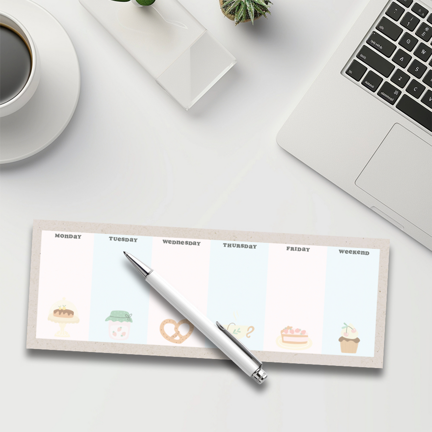 Notepad Weekly Planner | Keyboard Size Afternoon Tea