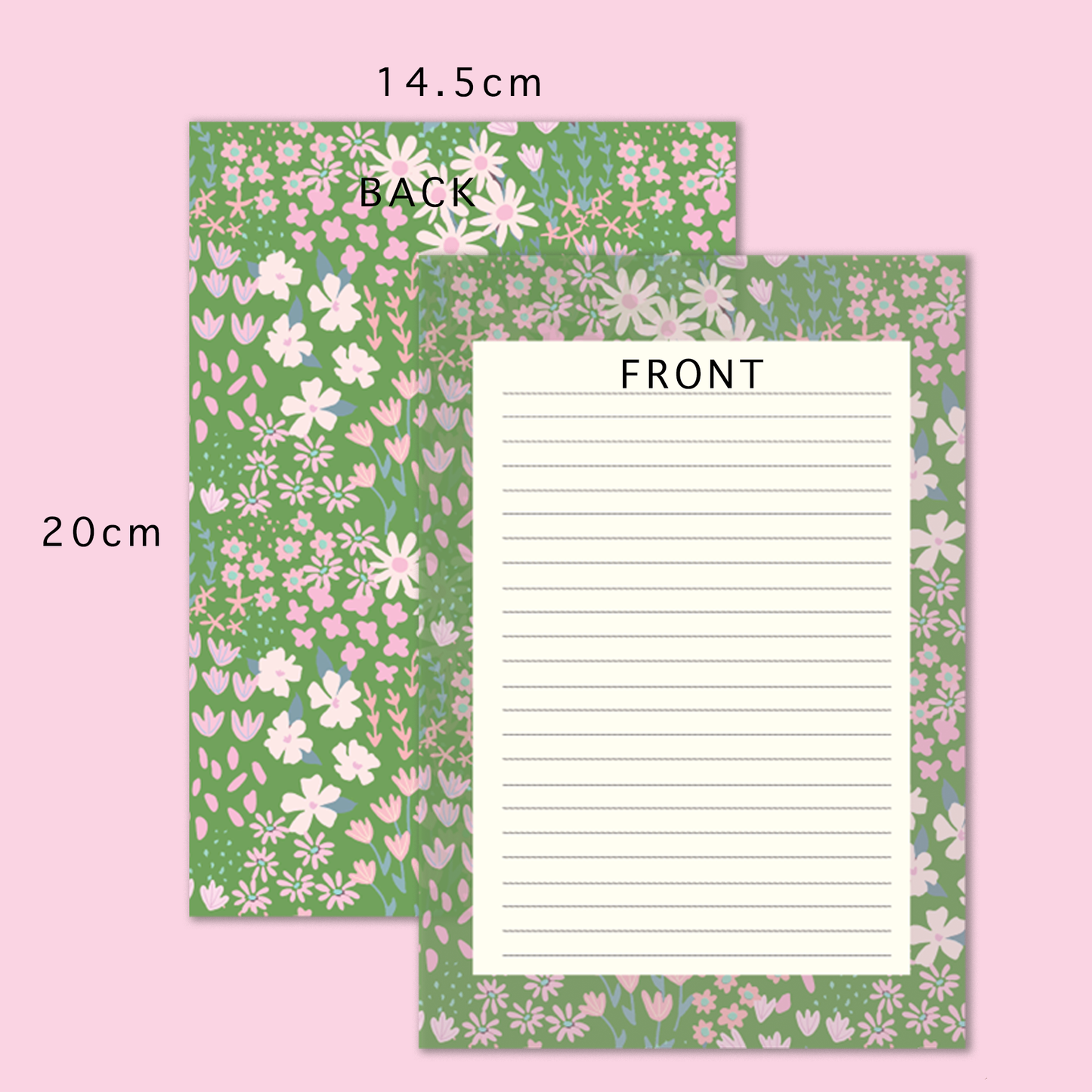 Letter & Journal Paper Set | Floral Stripes & Polka Dots