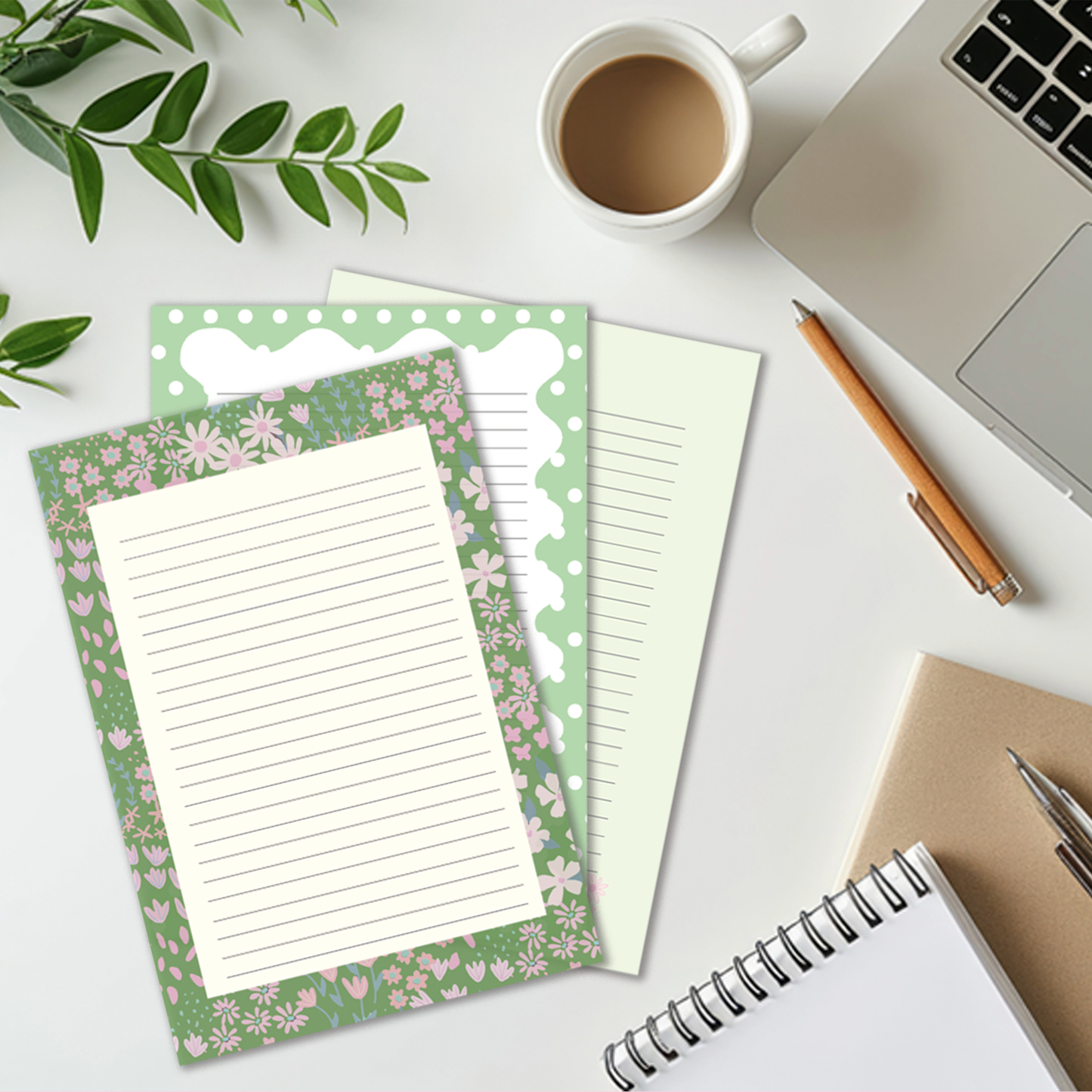 Letter & Journal Paper Set | Floral Stripes & Polka Dots