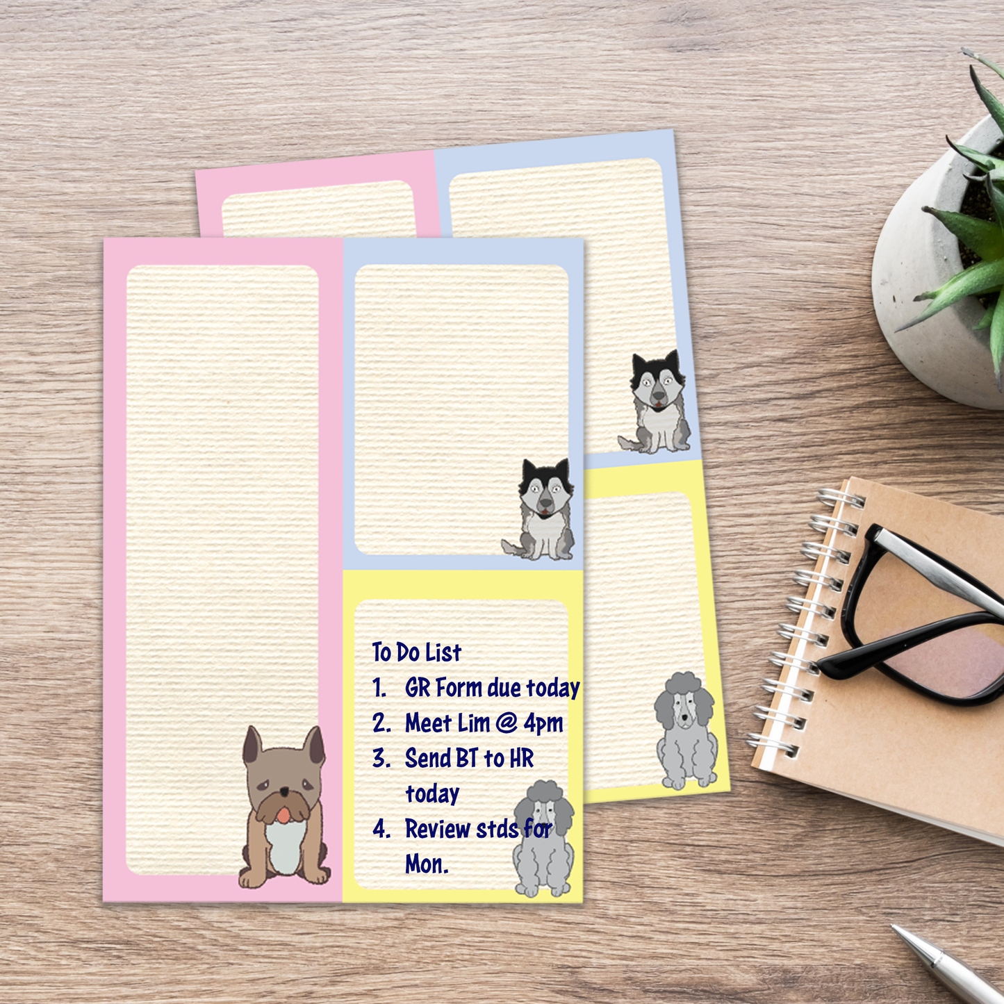 A5 Trimmable Loose Note Papers | Cats & Dogs | Journal & Memo Slips