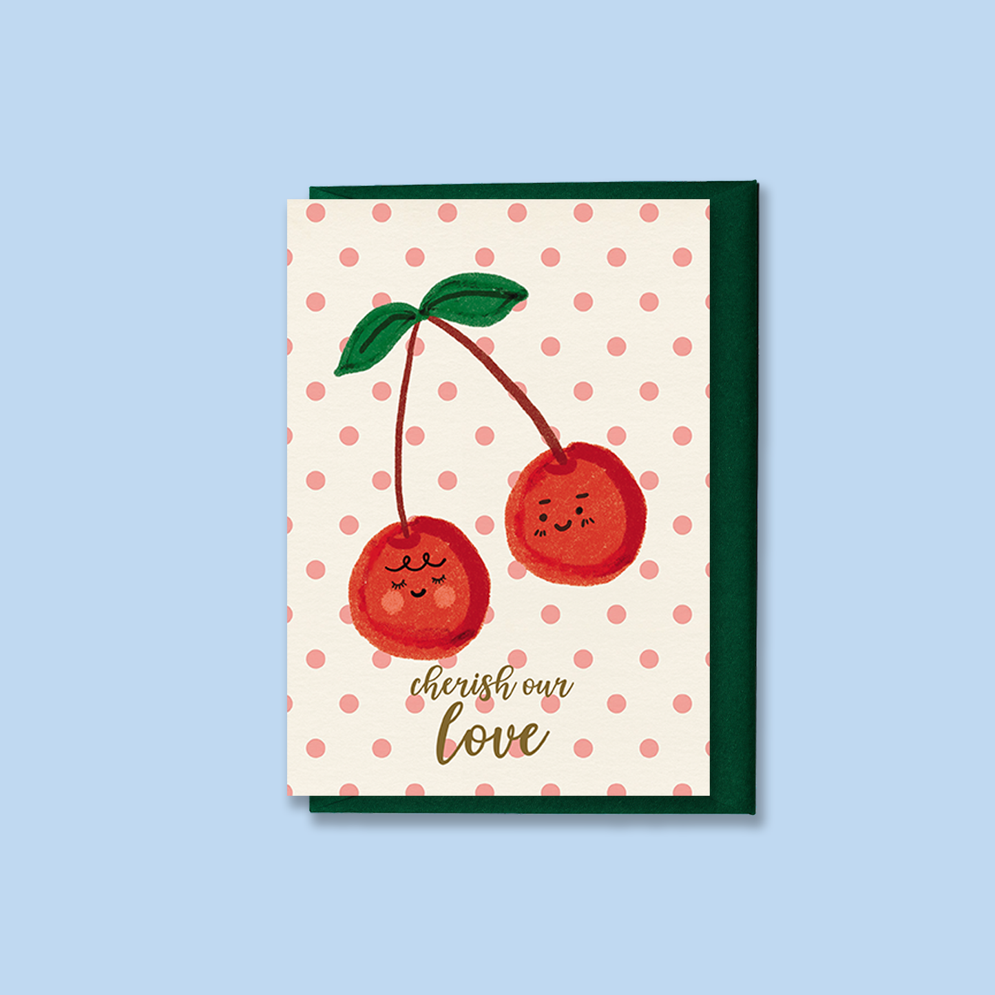 Greeting Card Folded | Love Theme | Cherish Love Romantic Quote Card
