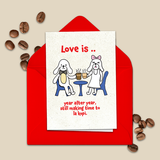 Greeting Card Folded | Love | La Kopi Dogs