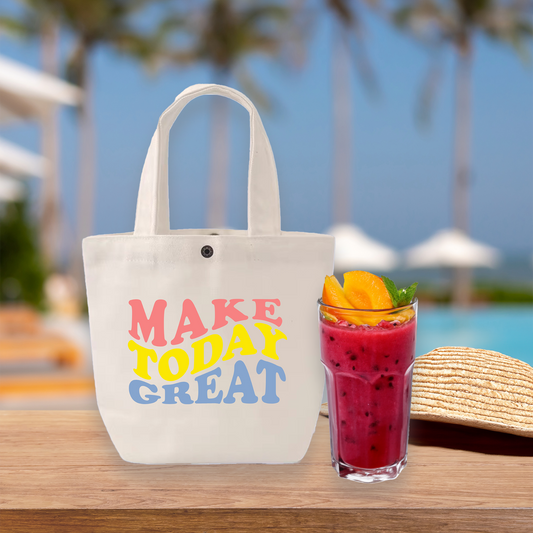Make Today Great Canvas Small Tote Bag
