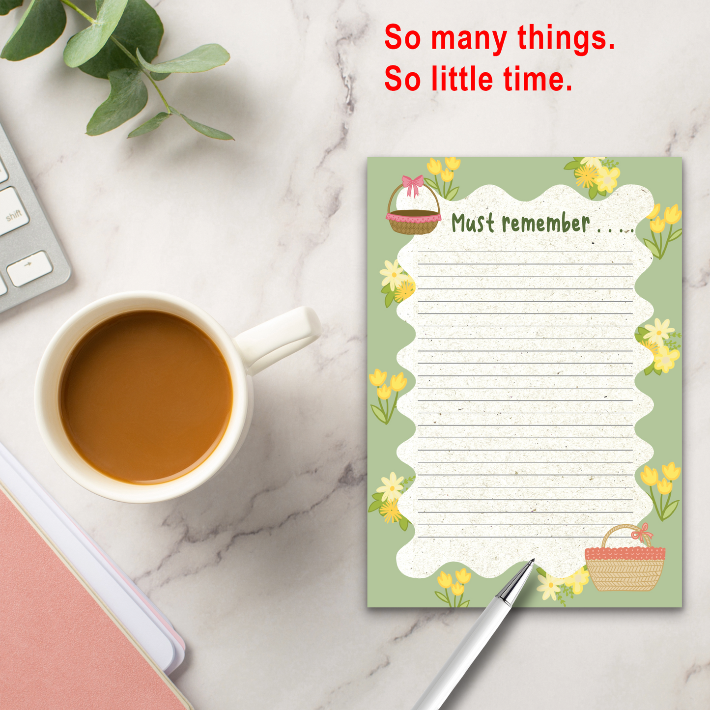Notepad A5 Size | Meadows Must Remember To-Do Planner