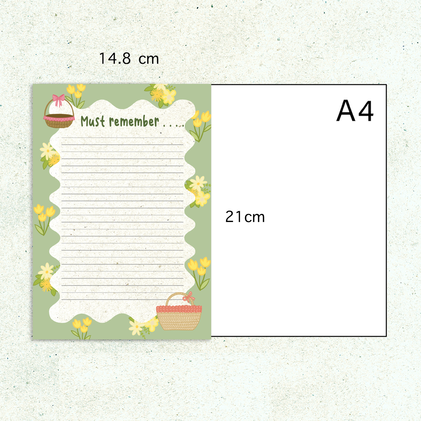 Notepad A5 Size | Meadows Must Remember To-Do Planner