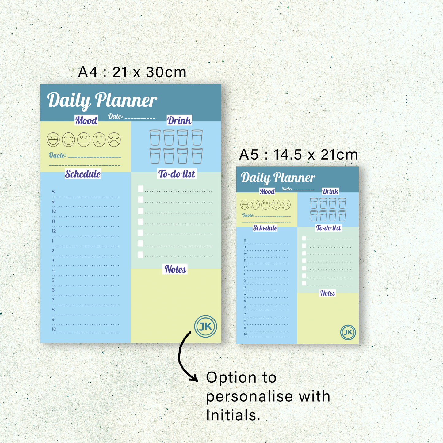 Daily Planner Personalise A4/A5 Notepad