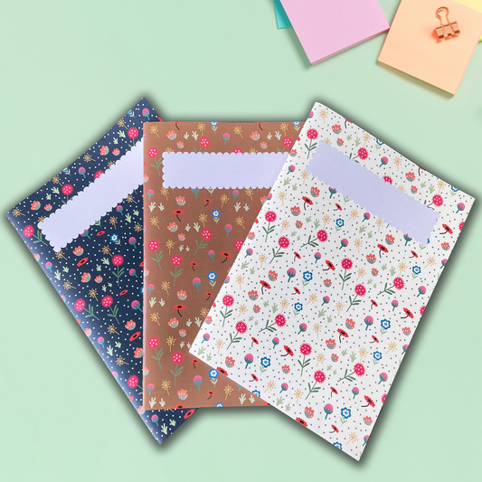 A4 Floral Meadows Stitch-bind Notebooks