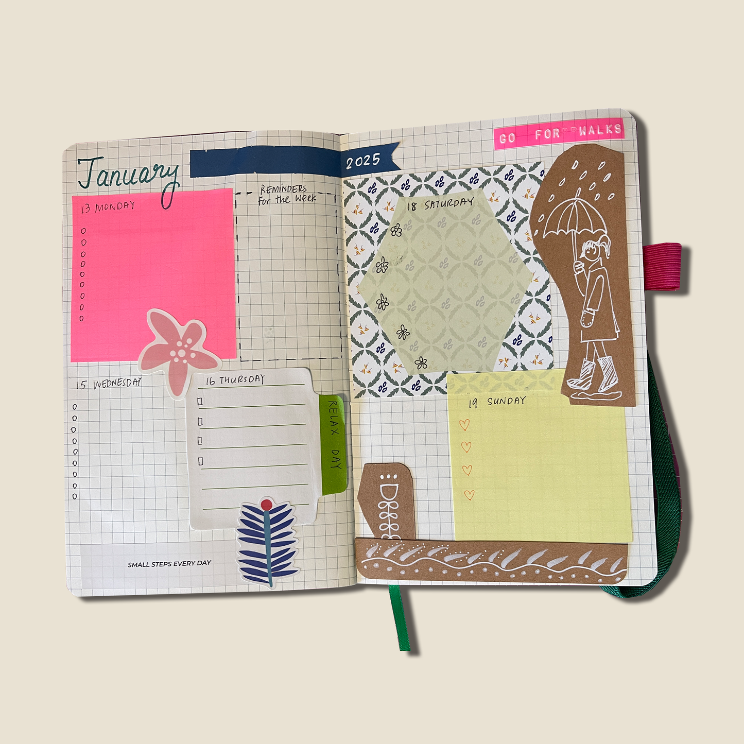 Retro Tulip Hardcover Journal