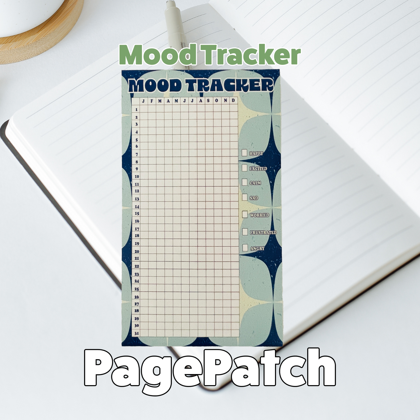 Sticker - Mood Tracker Page Patch for Journals & Planners