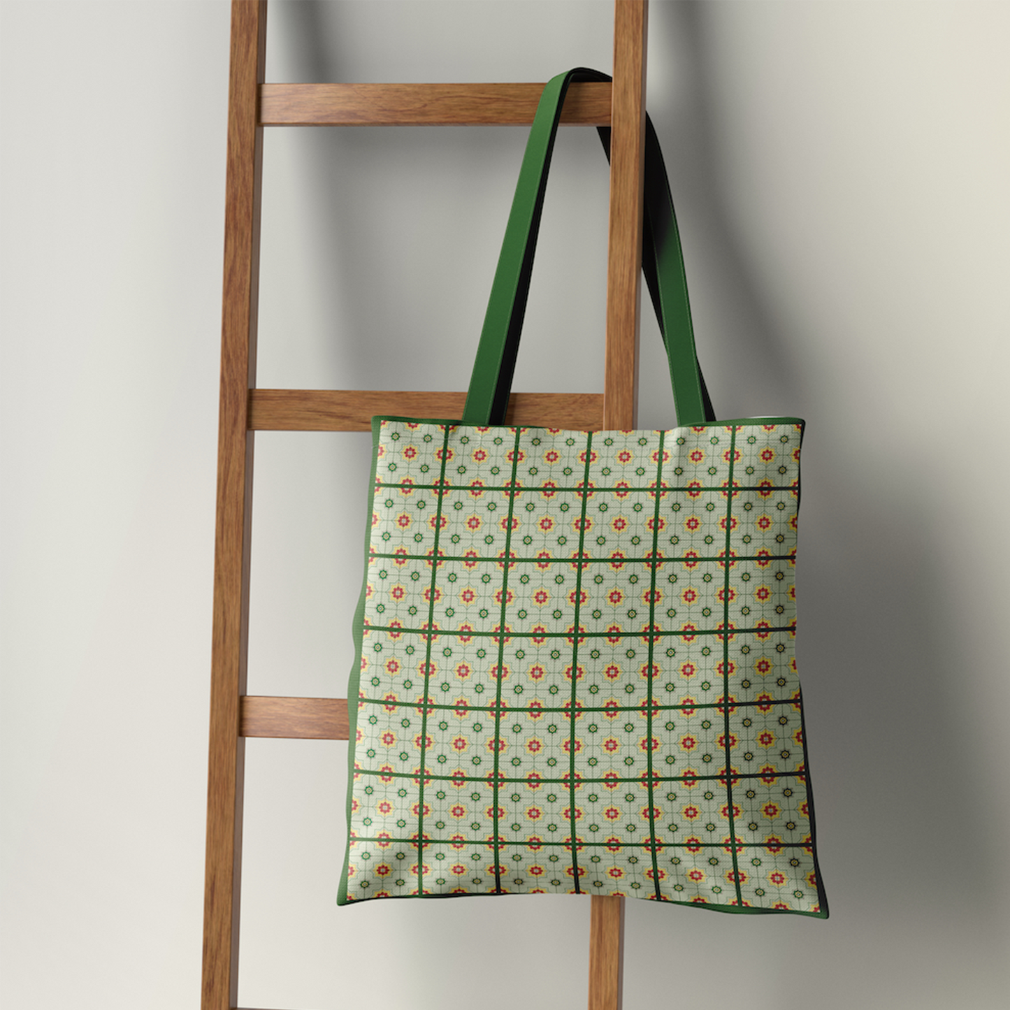Tote Bag Brushed Canvas | Peranakan Tiles