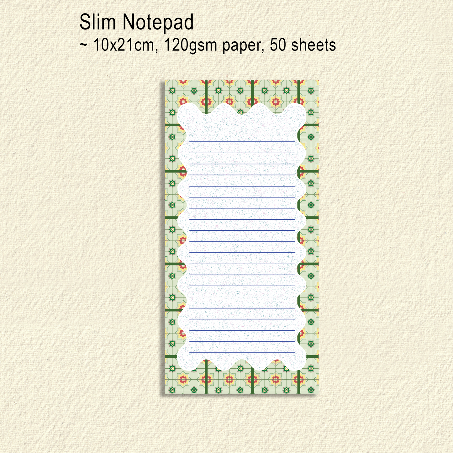 Notepad Slim Size | Peranakan Tiles