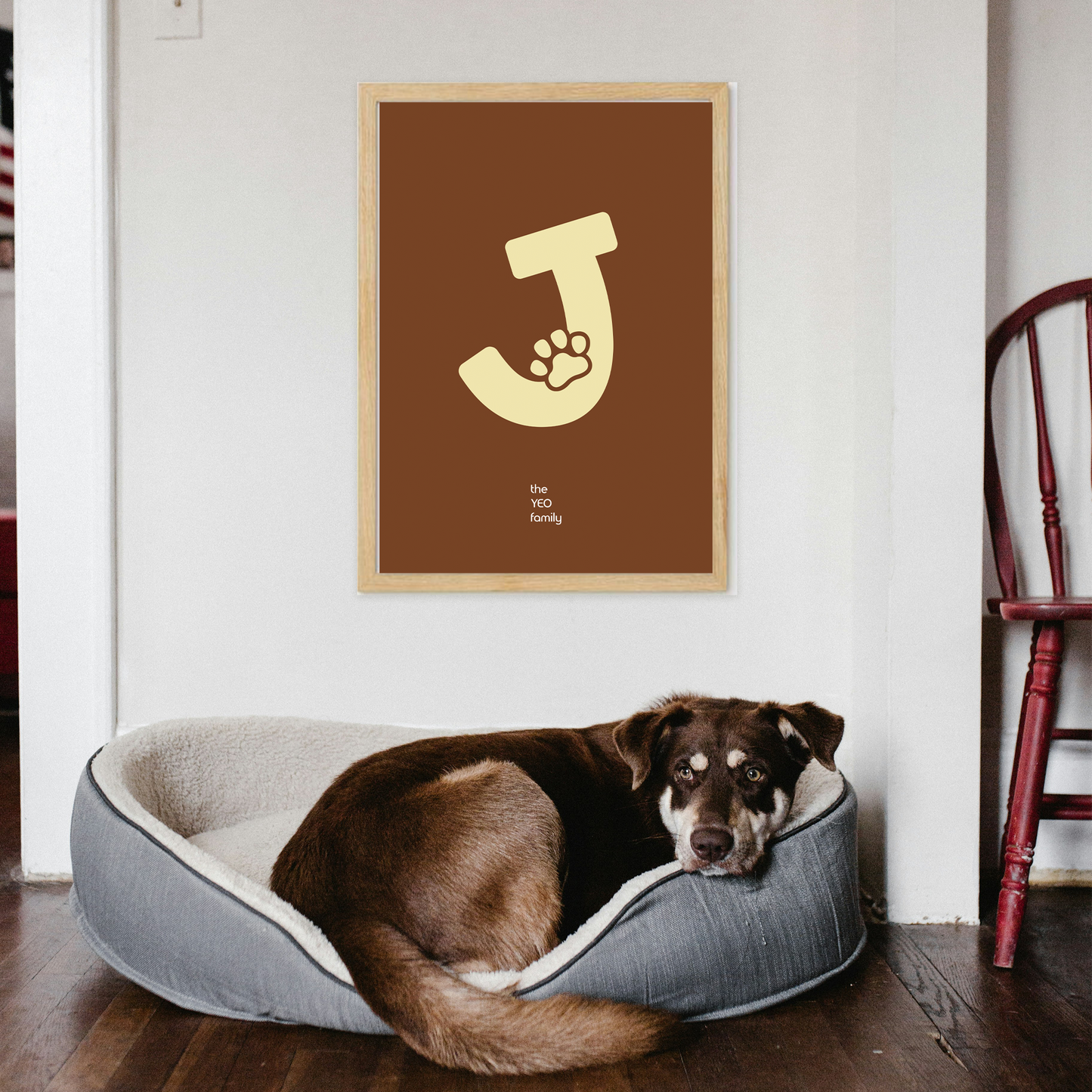 Personalised Monogram Posters - Pet Paws Series