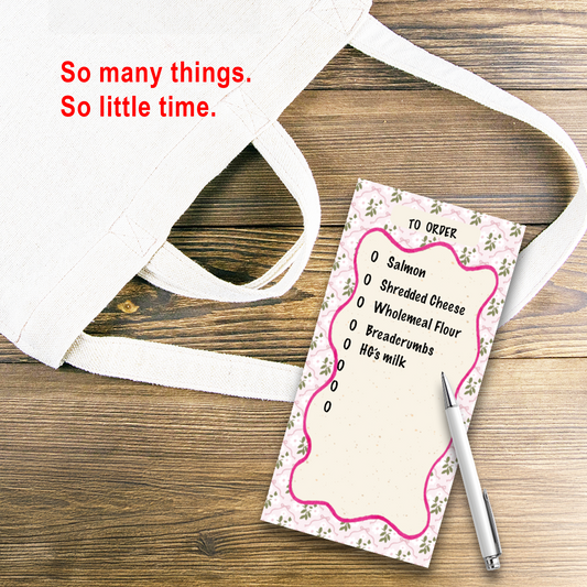 Notepad Slim Size | Pink Florals