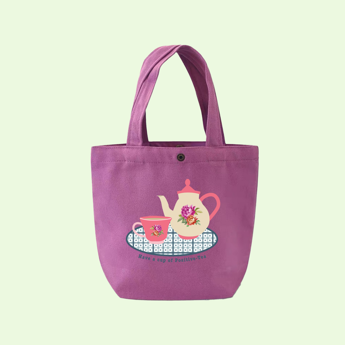 Positive-tea Canvas Small Tote Bag